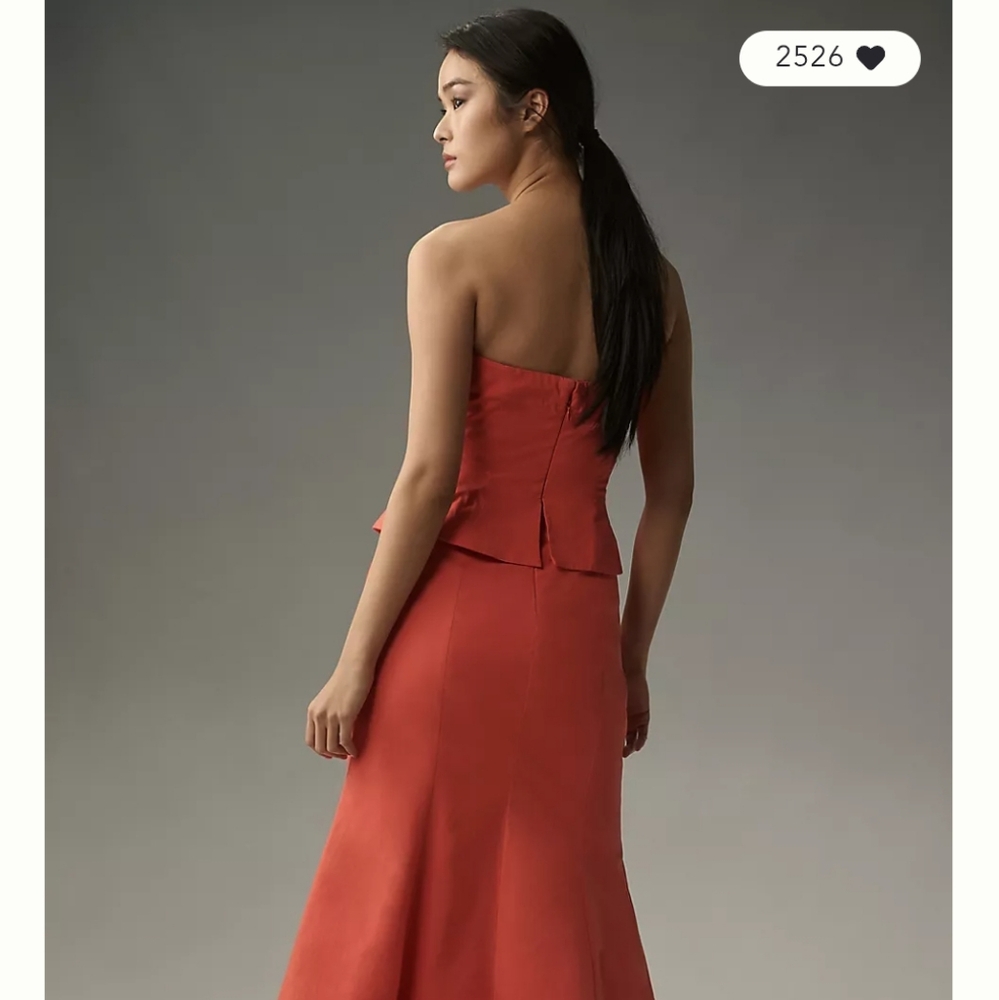 NWT Anthropologie Maeve Strapless Corset Fit & Flare Midi Dress NWT Size 8 - Picture 5 of 12